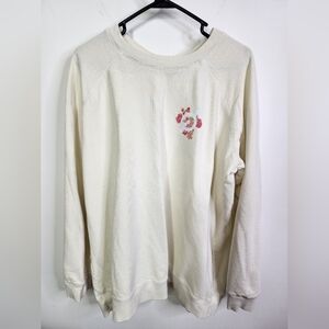 Cream Floral Peloton Crewneck, XL